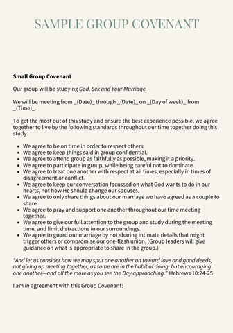 God, Sex, and Your Marriage Small Group Facilitator Guide